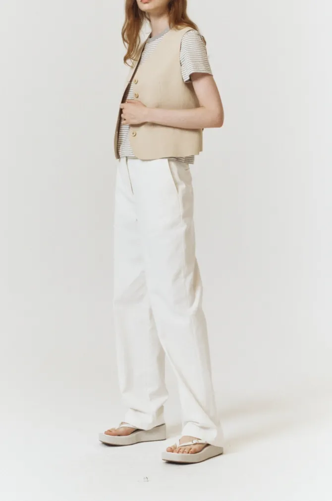COTTON LINEN VEST