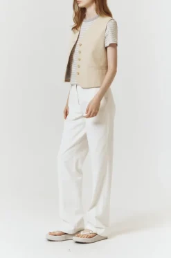 COTTON LINEN VEST