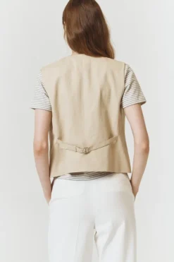 COTTON LINEN VEST