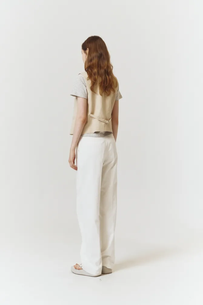 COTTON LINEN VEST