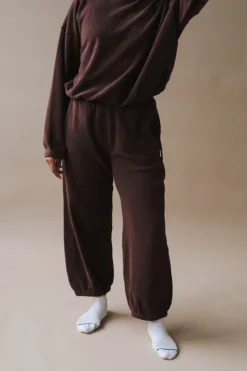COTTON TERRY BALLOON PANTS