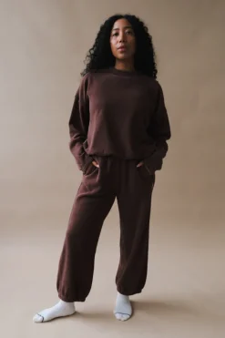 COTTON TERRY BALLOON PANTS