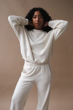 COTTON TERRY BALLOON PANTS