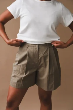 COTTON-LINEN SHORTS