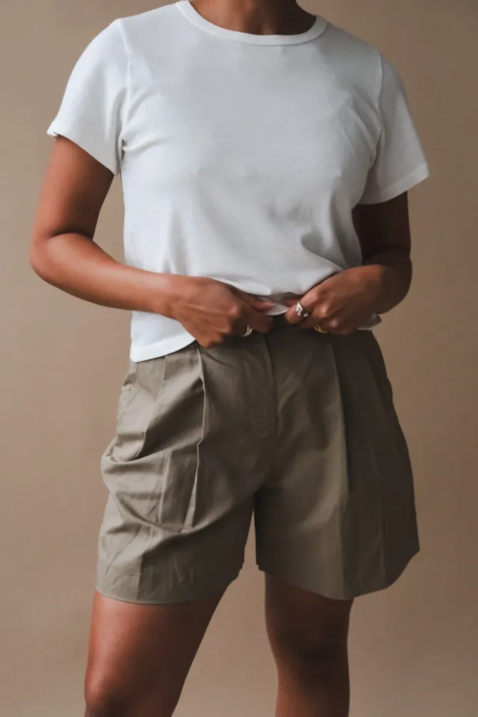 COTTON-LINEN SHORTS