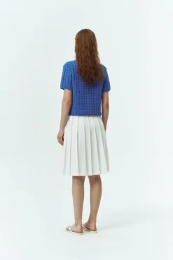 CROCHET COLLARED CARDIGAN