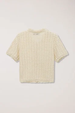 CROCHET COLLARED CARDIGAN