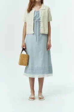 CROCHET COLLARED CARDIGAN