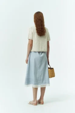CROCHET COLLARED CARDIGAN