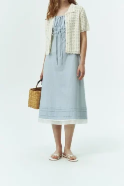 CROCHET COLLARED CARDIGAN