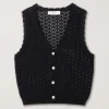 CROCHET OPEN KNIT VEST