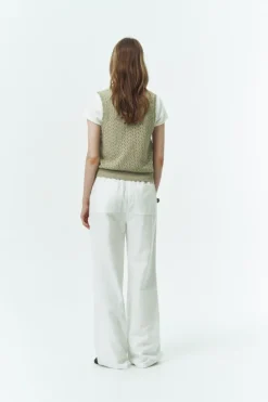 CROCHET OPEN KNIT VEST