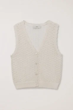CROCHET OPEN KNIT VEST