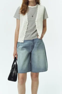 CROCHET OPEN KNIT VEST