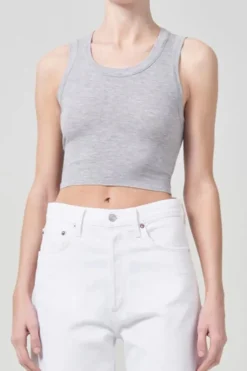 CROPPED POPPY TANK
