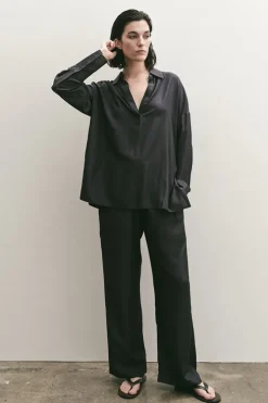DRAWSTRING WIDE LEG PANTS