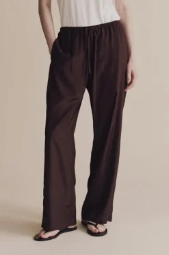 DRAWSTRING WIDE LEG PANTS