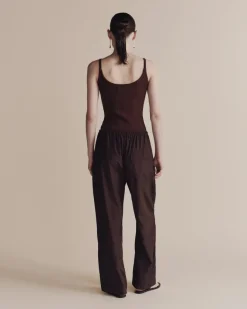 DRAWSTRING WIDE LEG PANTS