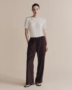 DRAWSTRING WIDE LEG PANTS