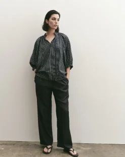 DRAWSTRING WIDE LEG PANTS
