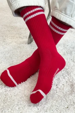 EXTENDED BOYFRIEND SOCKS RED