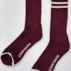 EXTENDED BOYFRIEND SOCKS MAROON