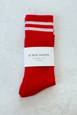 EXTENDED BOYFRIEND SOCKS RED