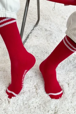 EXTENDED BOYFRIEND SOCKS RED