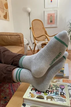 EXTENDED BOYFRIEND SOCKS LIGHT GREY