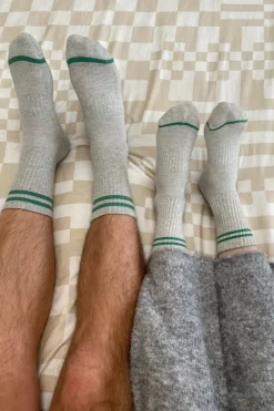 EXTENDED BOYFRIEND SOCKS LIGHT GREY