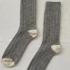 EXTENDED CASHMERE CLASSIC SOCKS GREY MELANGE