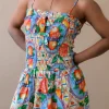 FLEUR SHIRRED MINI DRESS