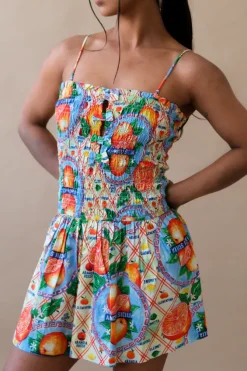 FLEUR SHIRRED MINI DRESS
