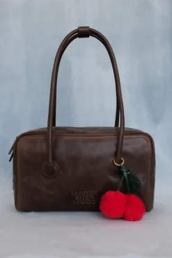 FUZZY CHERRY BAG CHARM