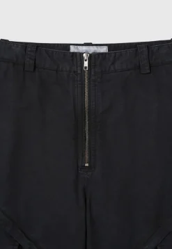 GARMENT-DYED GABARDINE WIDE CARGO PANTS