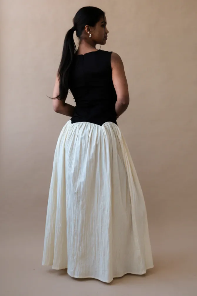 GIOVVA PLEATED LINEN DRESS