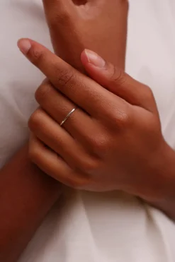 HAMMERED MEDIUM STACKING RING