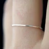 HAMMERED THIN STACKING RING SILVER