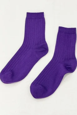 HER SOCKS EGGPLANT