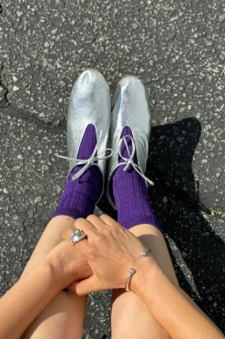 HER SOCKS EGGPLANT