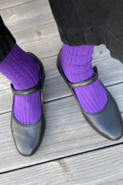 HER SOCKS EGGPLANT