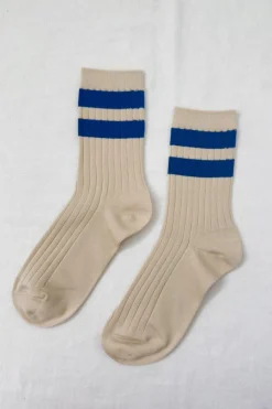 HER VARSITY SOCKS AZURE