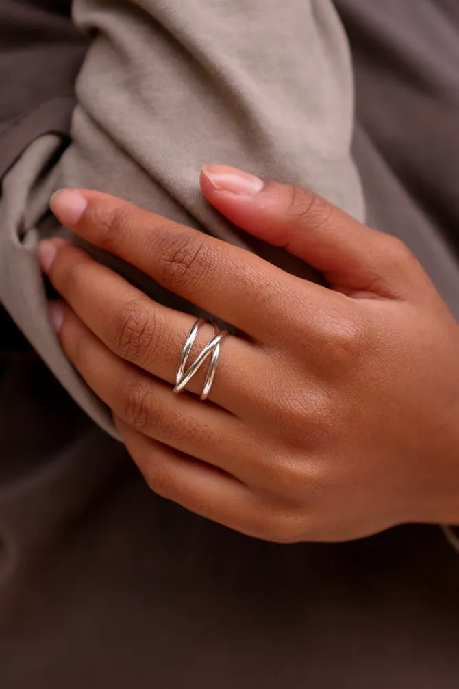 INFINITY SPIRAL RING SILVER