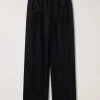 LINEN COTTON BANDED PANTS