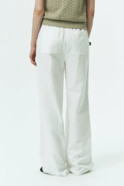 LINEN COTTON BANDED PANTS