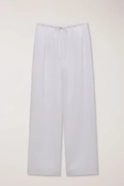 LINEN COTTON BANDED PANTS
