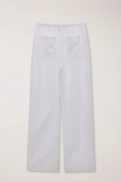 LINEN COTTON BANDED PANTS
