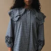 LOIS DOUBLE COLLAR BLOUSE XS
