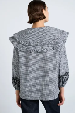 LOIS DOUBLE COLLAR BLOUSE XS