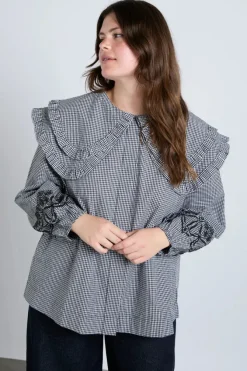 LOIS DOUBLE COLLAR BLOUSE XS